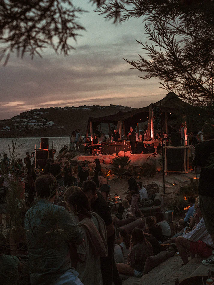Open-air coastal event from the Crays stock image database